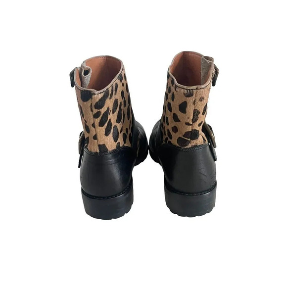 MARC BY MARC JACOBS Engineer Leopard Print Biker Ankle Boots Women's Siz… - Picture 6 of 10